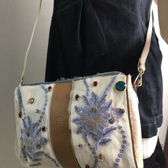 FENDI Vintage Customized Crossbody W/ Rhinestones - Picture 5 of 8
